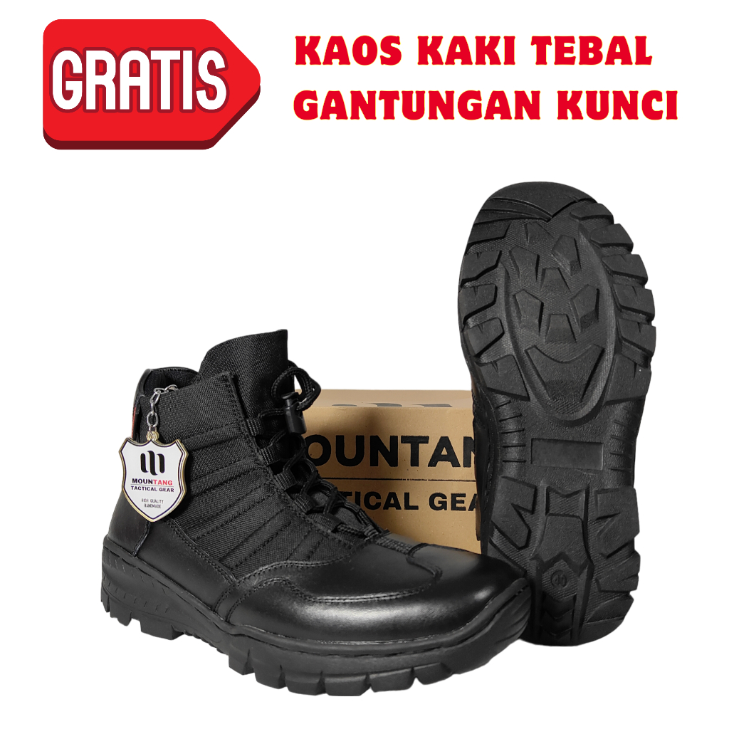 Sepatu PDL Lantas terbaru POLRI Kulit Asli TNI POLRI Viper 2 Mountang Tactical