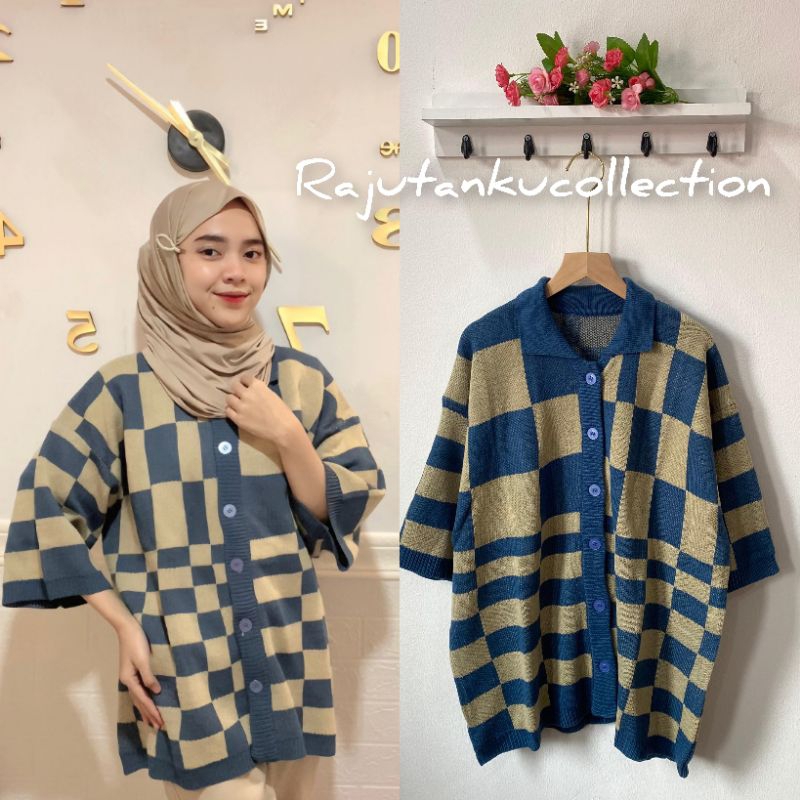 FUJI OUTFIT CARDIGAN RAJUT OVERSIZE KRAH KARDI POLLO