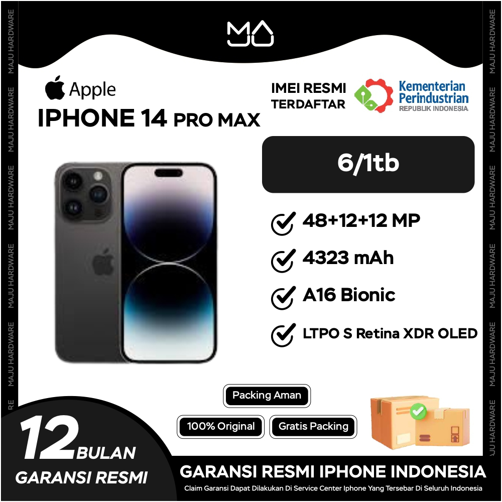 Apple iPhone 14 Pro Max 1 Tb - Garansi Resmi Ibox