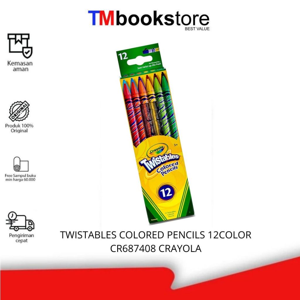 

TWISTABLES COLORED PENCILS 12COLORS CR687408 CRAYOLA