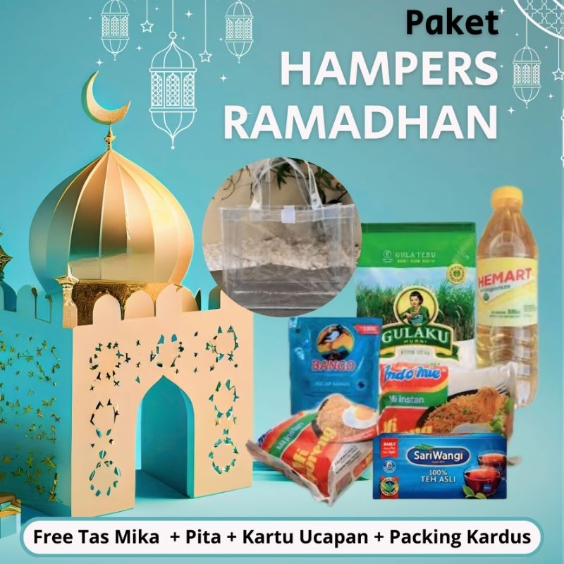 

Paket Hampers Lebaran Sembako (Hampers Ramadhan) / Paket sembako / Free Tas Mika + Free Pita + Free Kartu Ucapan + Free Packing Kardus