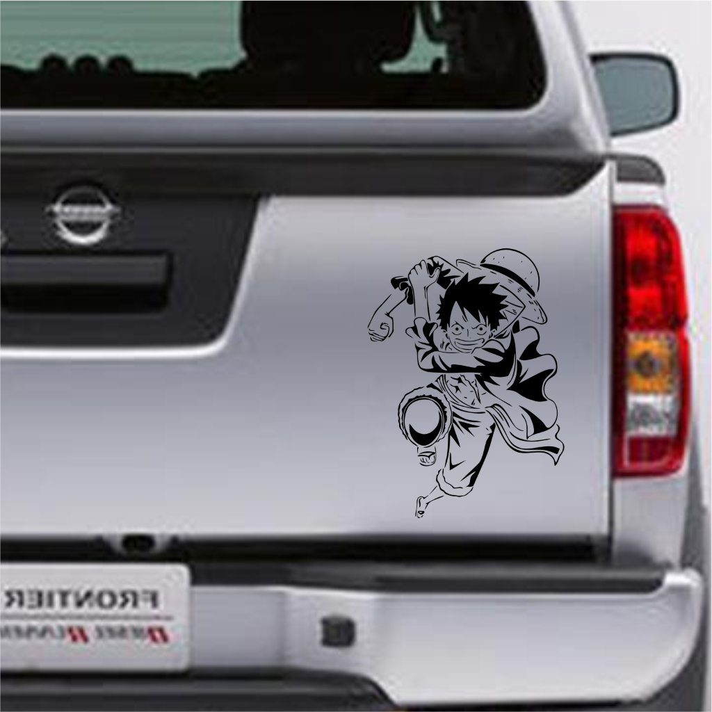 cutting stiker mobil one piece luffy stiker one piece bagasi mobil keren