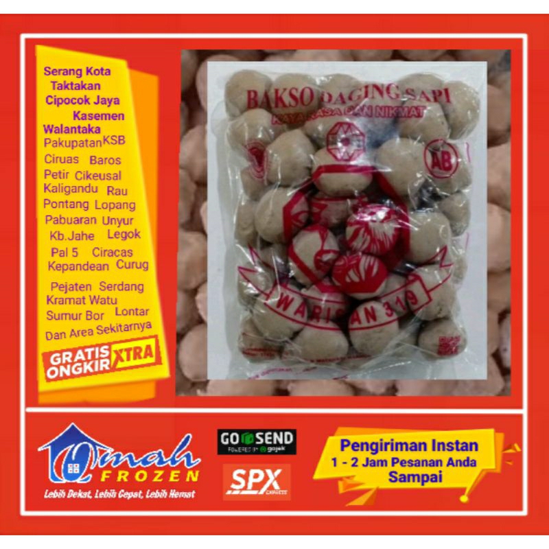 

Bakso Warisan 700gr, Baso Warisan, Frozen Serang