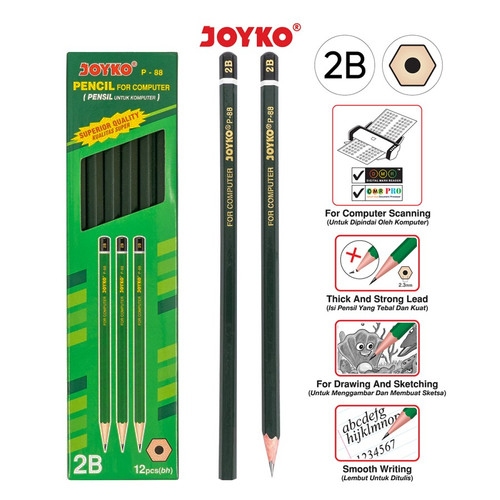 

Pensil 2B Joyko P-88 | Perbiji | Pensil Ujian