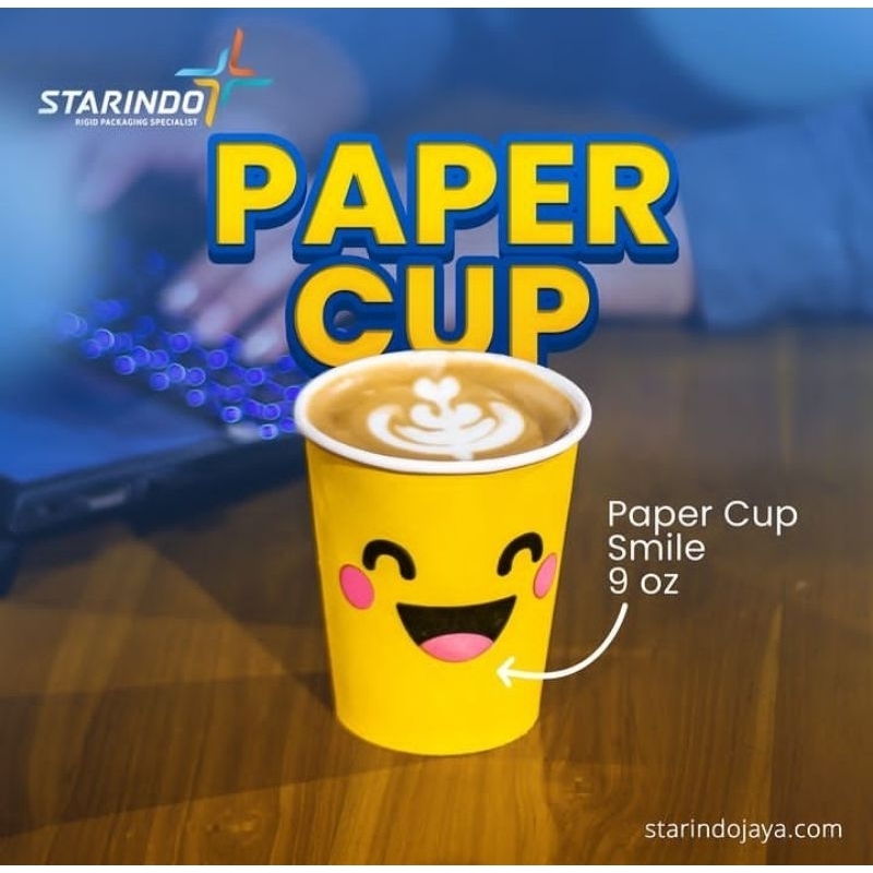 GELAS CUP PAPER 9OZ STARINDO [isi 50pc]