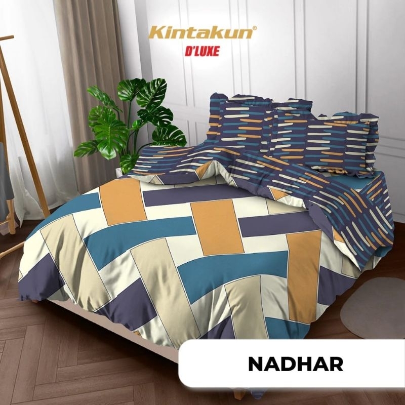 5in1 Full Set Bedcover + Sprei Kintakun 3D Extra King Queen Rumbai Flat 180x200 160x200 200x200 Moti