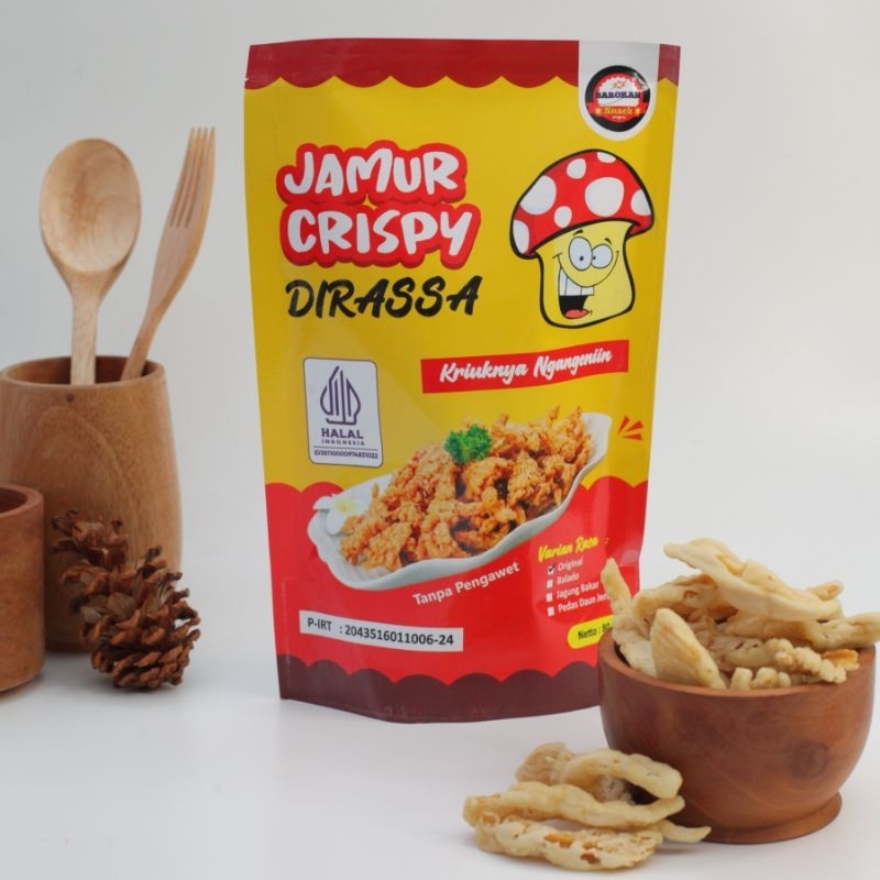 

Keripik jamur krispi Dirassa 80 g