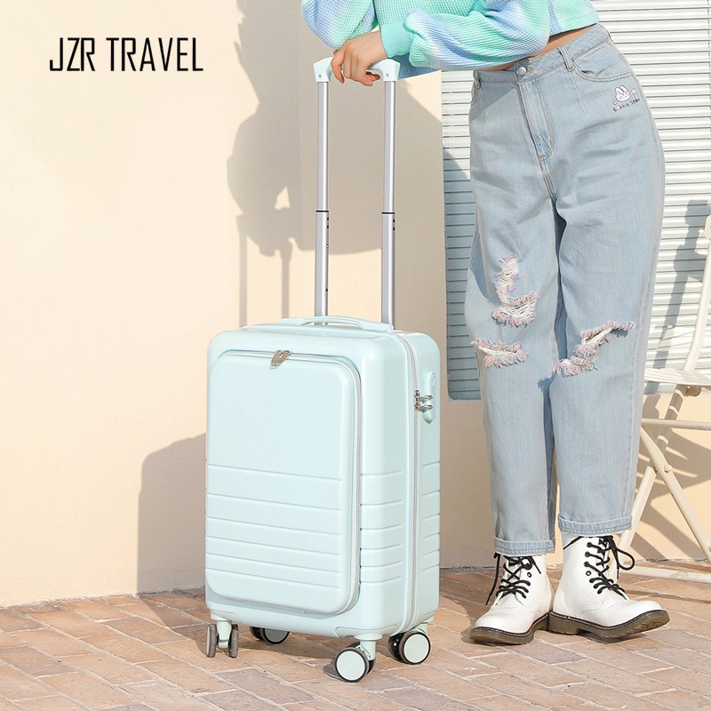 JZR Bisnis koper 24 inch bukaan ngarep koper kabin 20 inch koper president tas koper traveling koper
