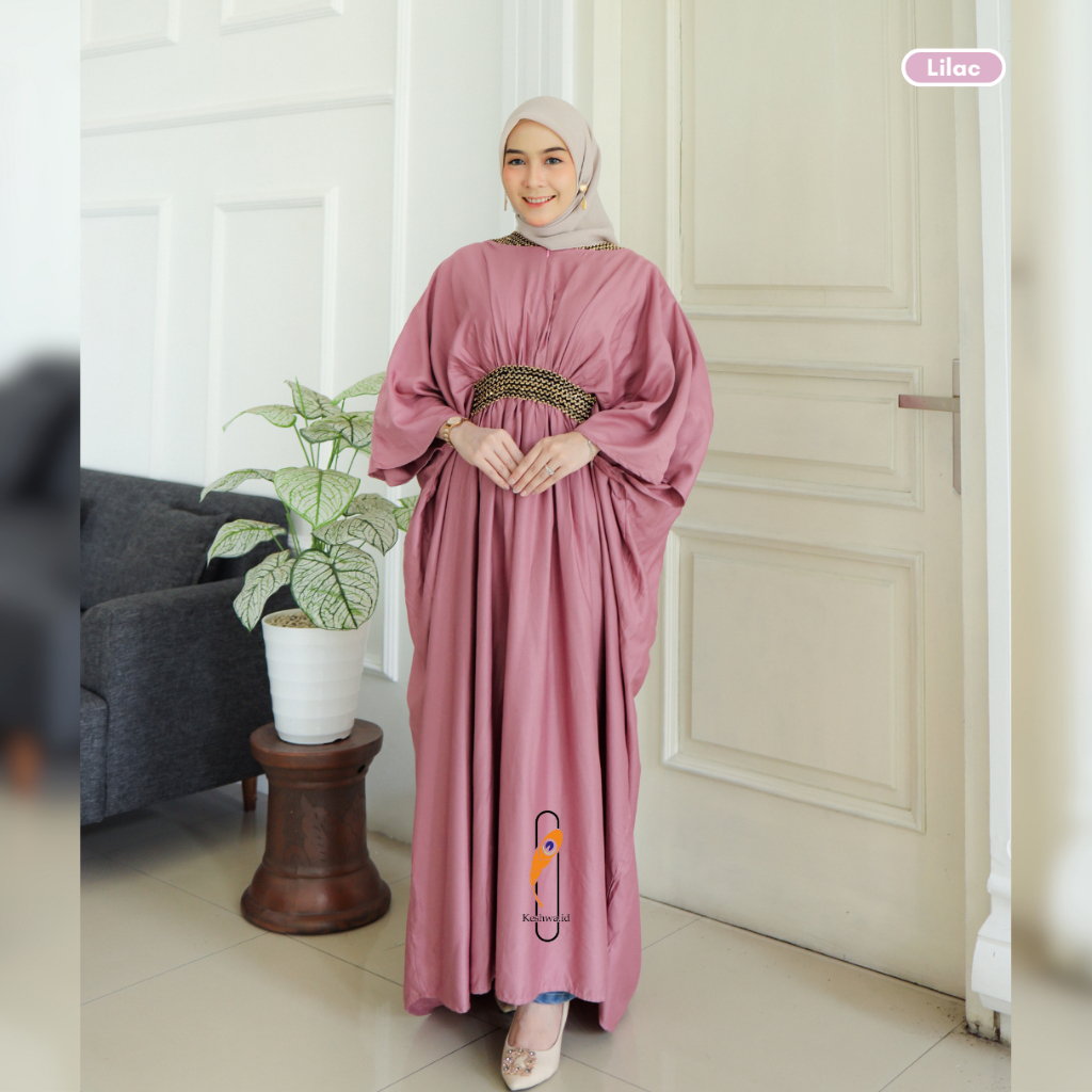 Gamis Kaftan Yumna Bahan Rayon Twill Premium Lembut Kaftan Jumbo Oversize LD 130  Kaftan Lebaran Gam