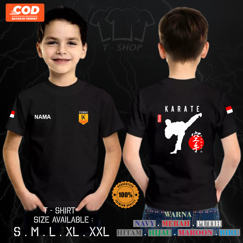 KAOS BAJU KARATE CLUB ANAK BISA REQUEST NAMA