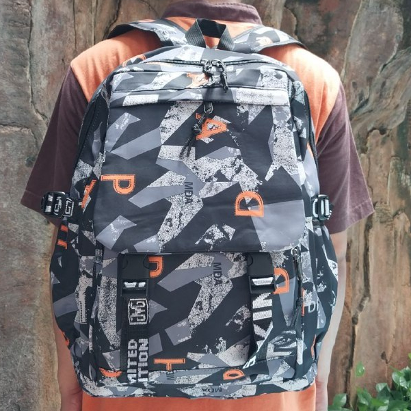Tas Ransel Sekolah Anak Laki Laki Cowok SD SMP SMA Kuliah Motif  Loreng l Backpack Tas Gunung punggu