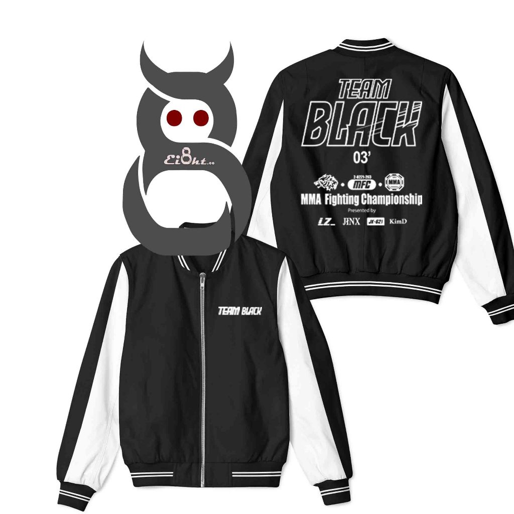 Jaket Sukajan Team Black Jinx Jaekyung |Team Black Gym Manhwa Jinx