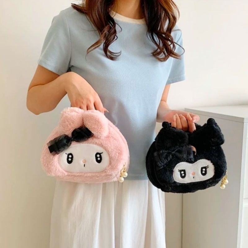

Pencil Case Bulu Kuromi Melody Tempat Pensil Tempat Accesories