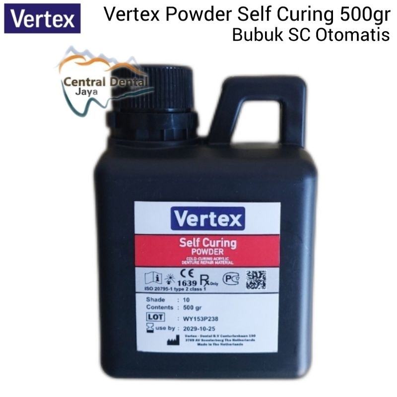 Vertex Powder Self Curing 500gr / Bubuk SC Otomatis Tanpa Rebus / Bahan Bubuk Akrilik Self Cure / Ba