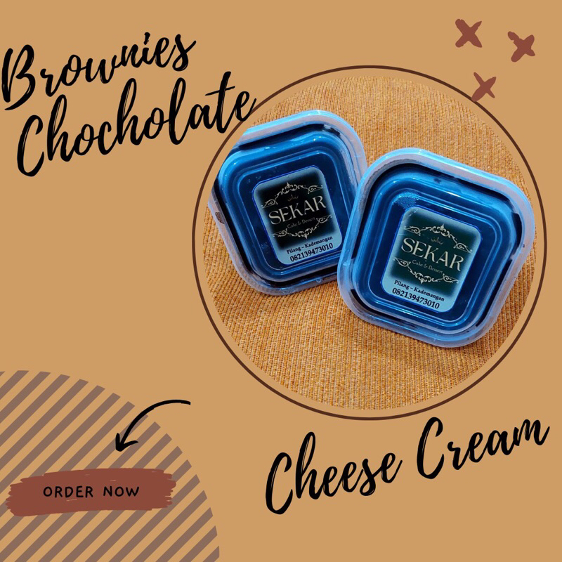 

Sekarzyy Brownies Desert Box 120ml Kukus Homemade with Cheese Cream