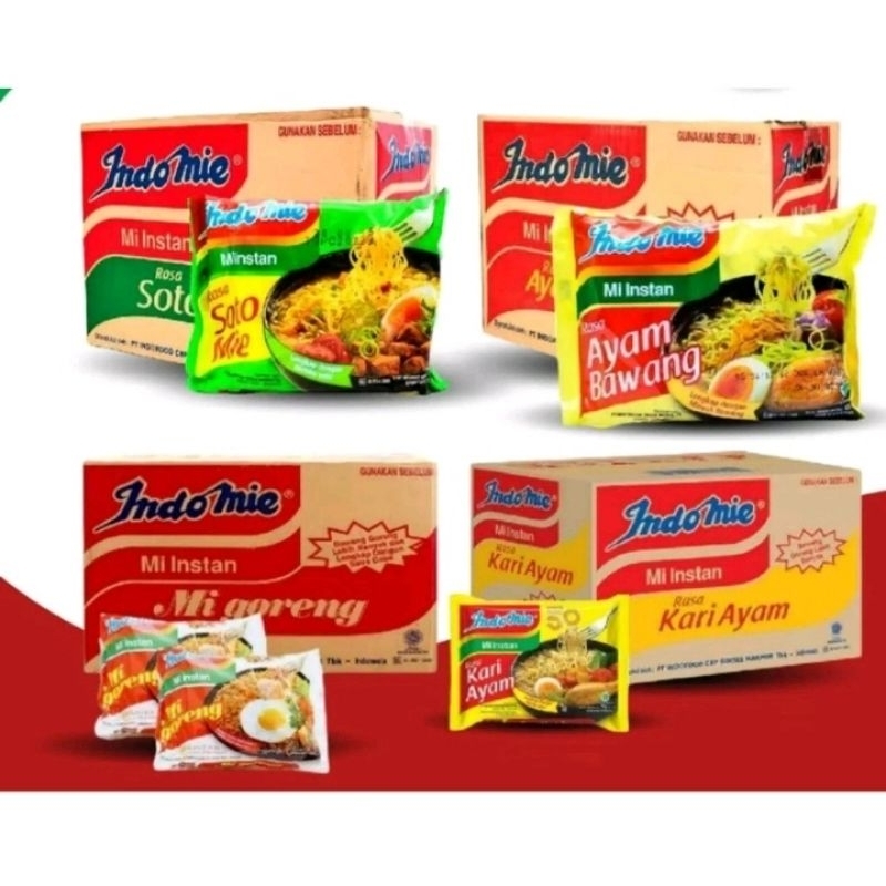 

INDOMIE KUAH/GORENG RASA SOTO / RASA KARI AYAM / RASA AYAM BAWANG / RASA INDOMIE GORENG