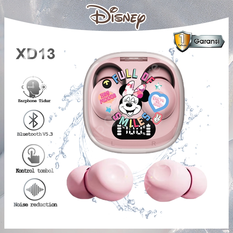 	 100% ORI Disney XD13 True Wireless Bluetooth Earphone Mini Earbuds Sleep Headset Lucu TWS In-Ear Musik HiFi Stereo Headphone Low Delay Android IOS Dengan Mikrofo	