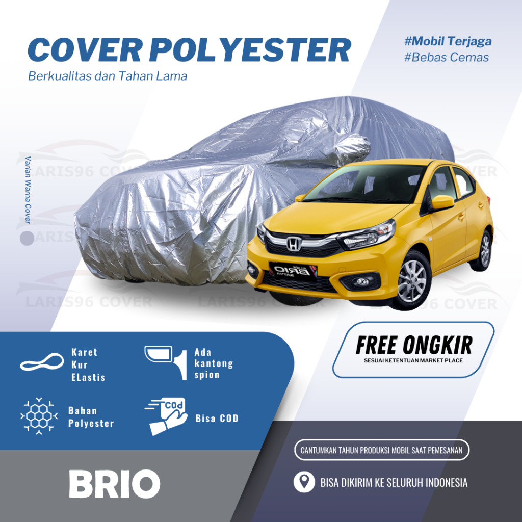 Cover Mobil Brio Sarung Mobil / Selimut Mantel Mobil Brio Satya Brio RS 2020 Waterproof Outdoor