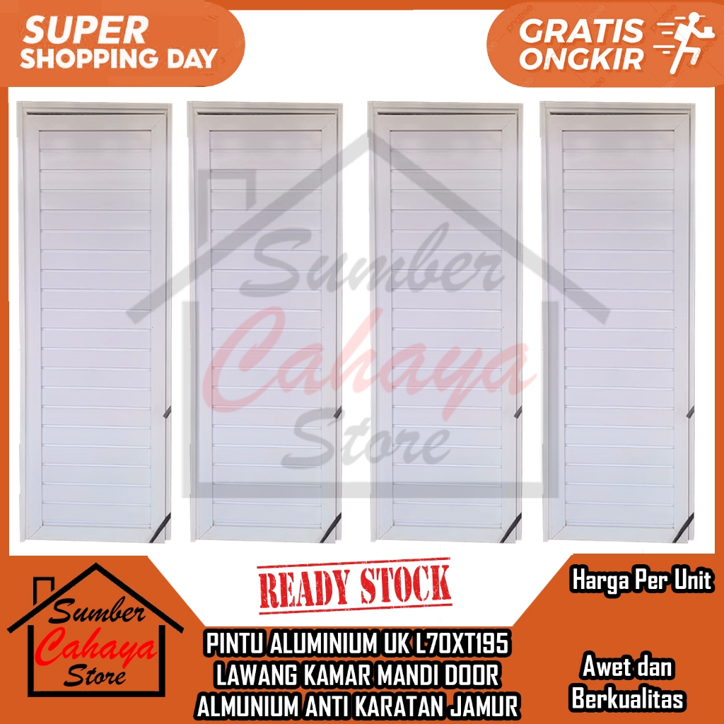 [Instant] PINTU WC KAMAR MANDI TOILET ALUMINIUM ALUMUNIUM 70x195 ALMUNIUM ALIMINIUM ALMINIUM MEWAH D