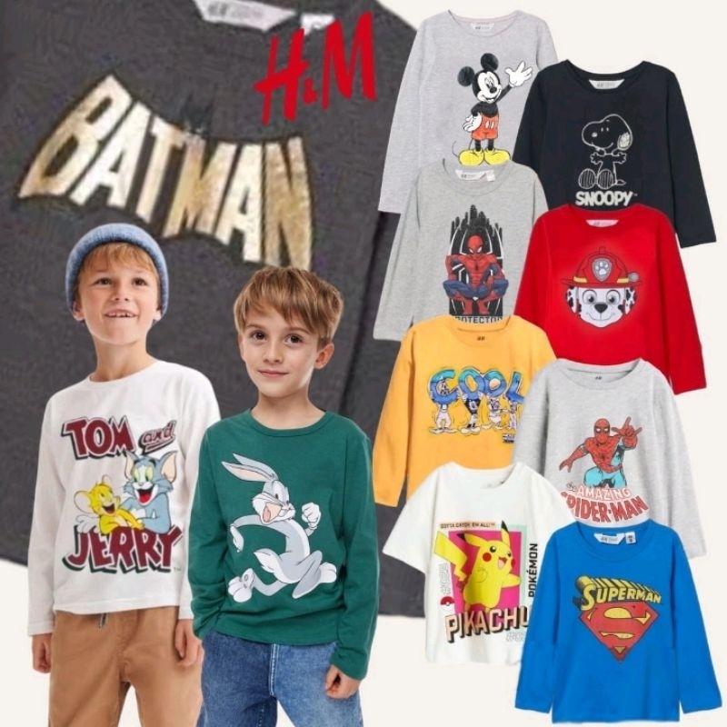 Kaos Anak laki laki HM (18m 2y 4y 6y 8y)