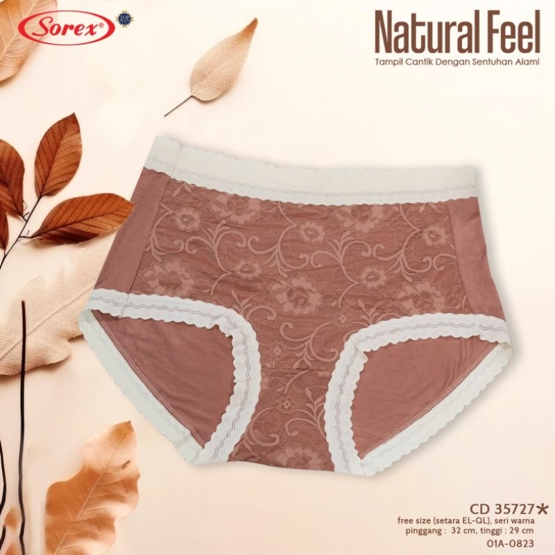 Sorex bb 65-80kg (3pc, 6pc, 12pc) CD/Celana Dalam Wanita Sorex Natural Feel Premium Collection