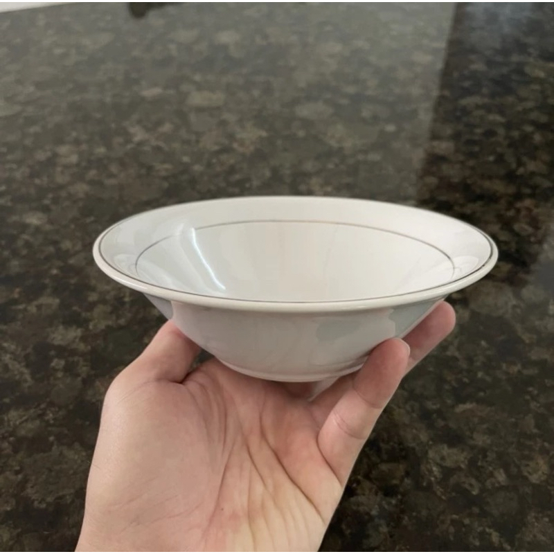 Mangkok Keramik List Mas (Emas) 7" inch SUNBIRD / SM 7-4