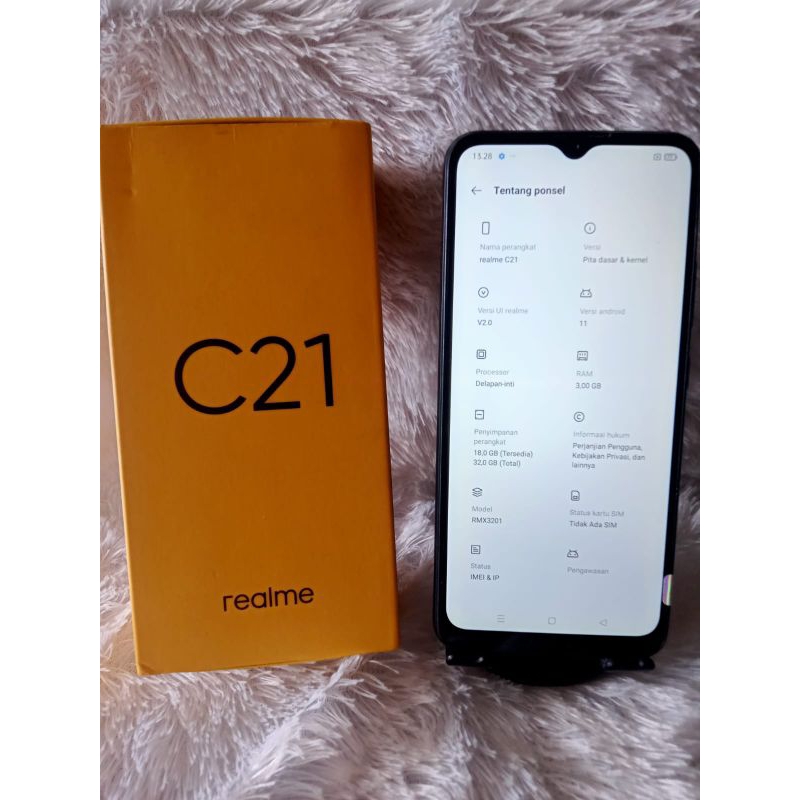 JUAL HP SECOND REALME C21 RAM 3/32