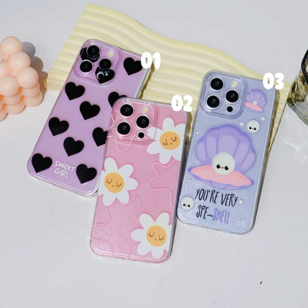[TP01] Softcase Clear Motif Oppo | Sam | Real | Inf | Red | Ip | Viv | Case Bening | Kesing Hp