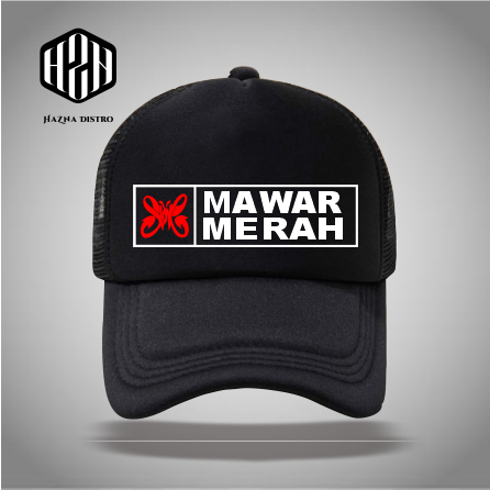 Topi trucker slank mawar merah topi berlogo slank - slank peace - topi piss - topi slank - topi dist