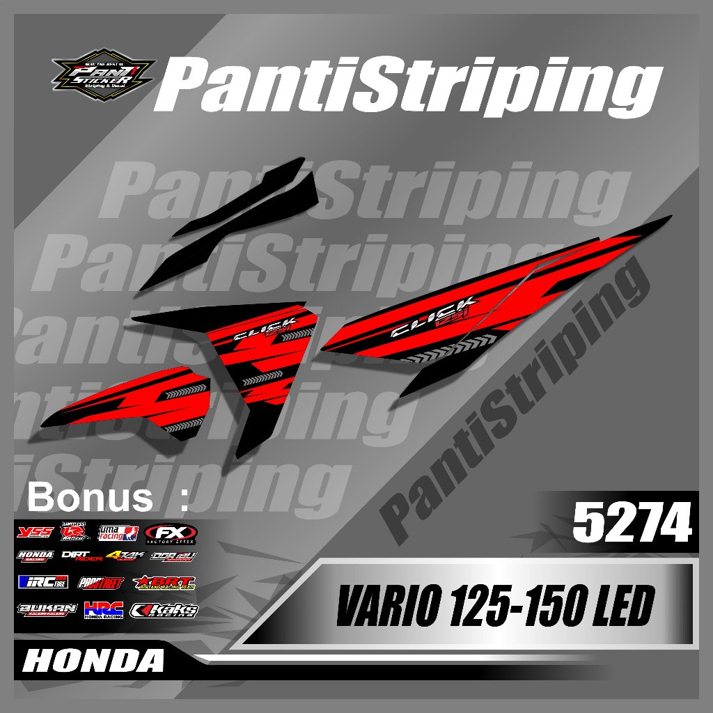 STRIPING/STICKER MOTOR VARIO LED OLD 125/150 - SKOTLET MOTOR VARIO LED CLICK LIMITED EDITION SEMIFUL