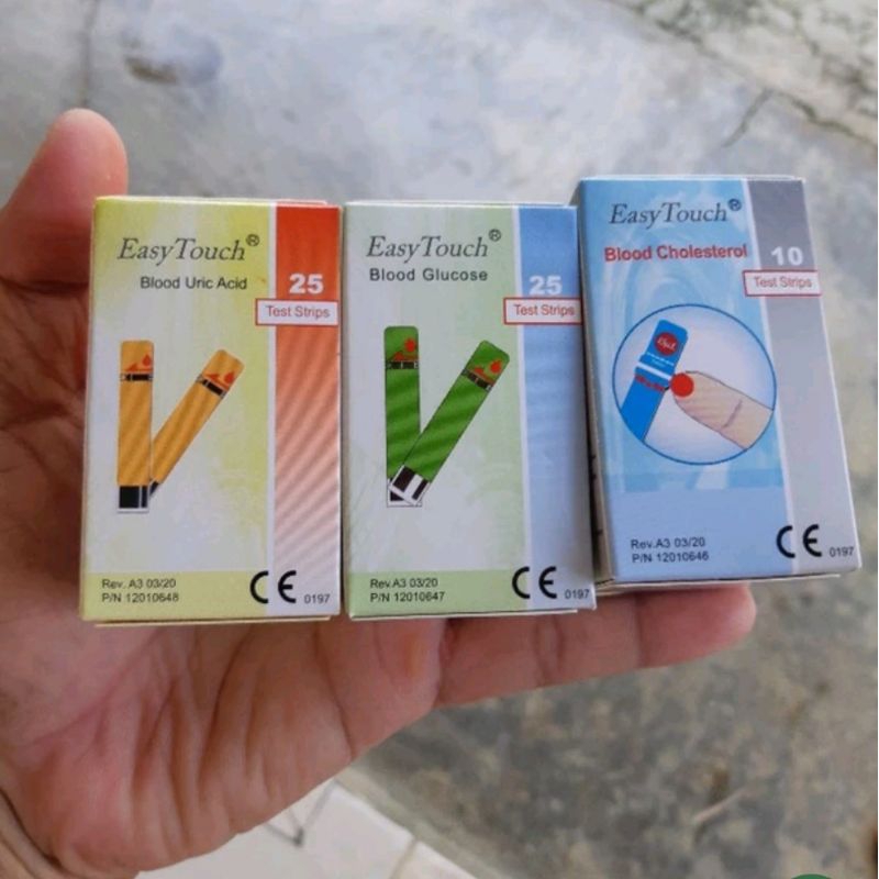 Strip Refill Easy Touch GCU HB (Kolesterol, Asam Urat, Gula Darah, Hemoglobin) Strip Easy Touch