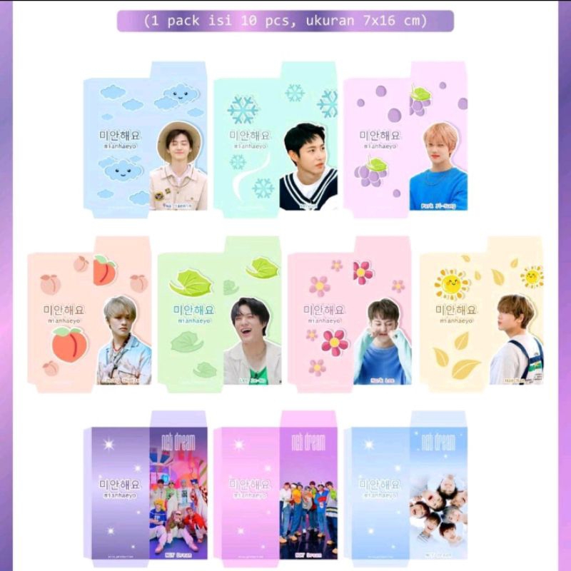 

Amplop Lebaran KPOP Motif NCT Dream