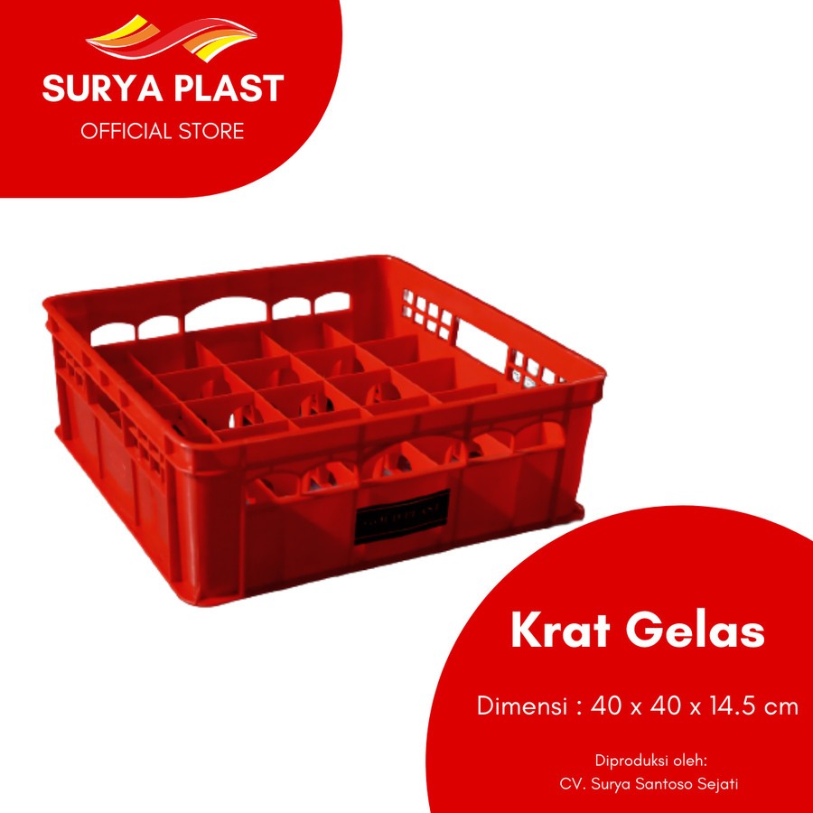 KRAT GELAS  25 LUBANG/ KRAT TEBAL / KRAT PLASTIK / KERANJANG GELAS / KERANJANG CATERING - KRAT CATER