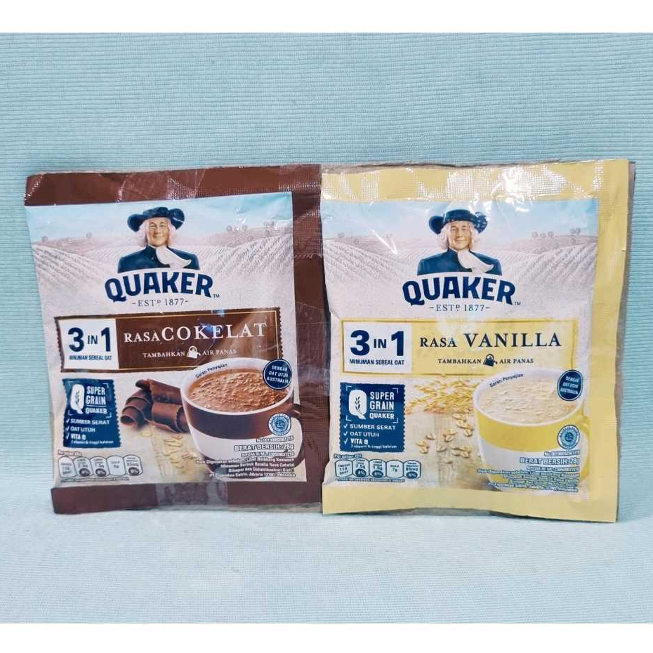 

Quaker 3 in 1 Rasa Cokelat / Vanilla (28 gr)