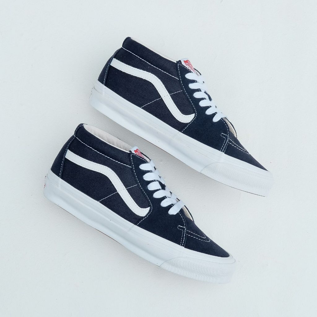 sepatu Vans Sk8-Mid Vault Og Lx - ⁠Navy/White