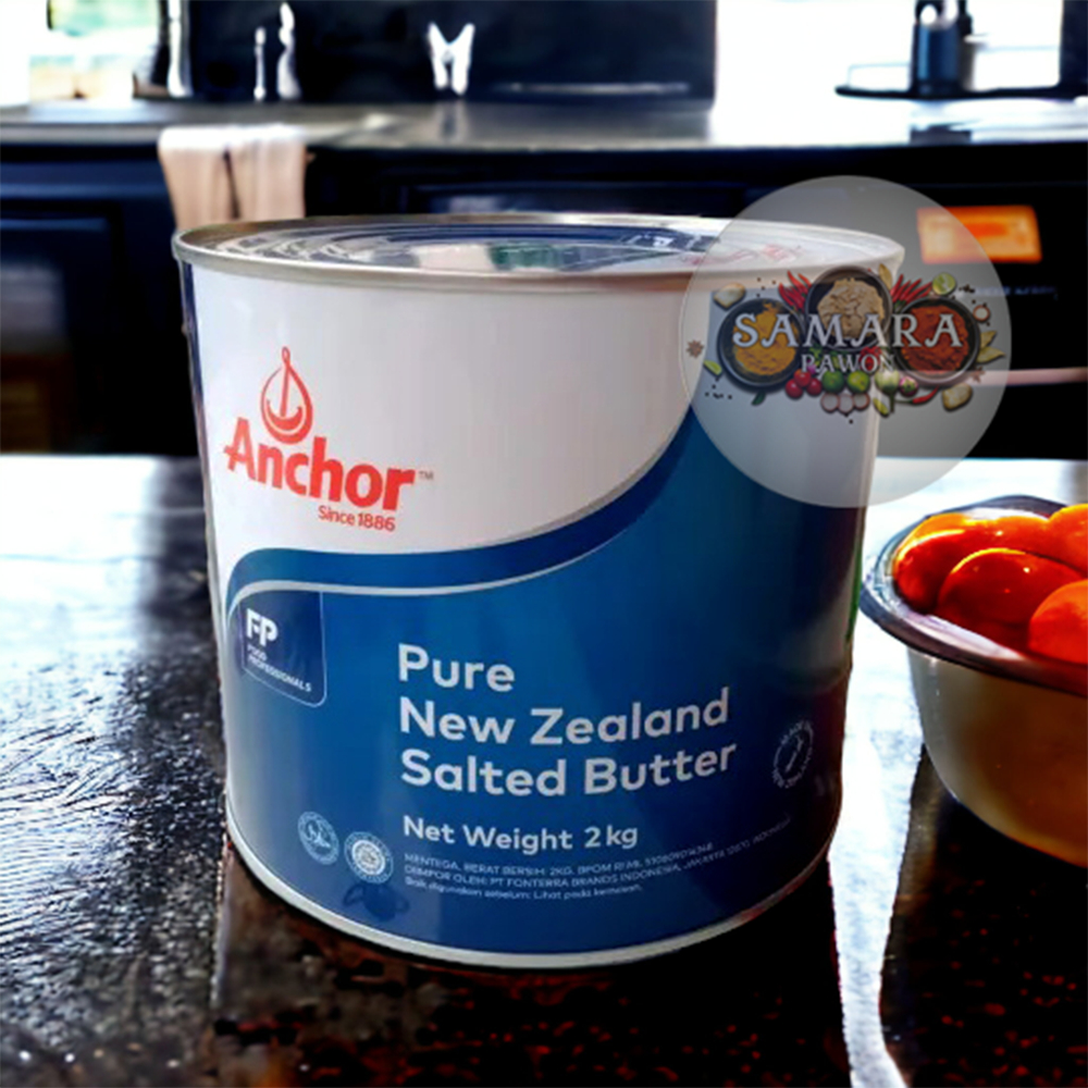 

1 KARTON (6 KALENG) ANCHOR PURE NEW ZEALAND SALTED BUTTER 2 KG