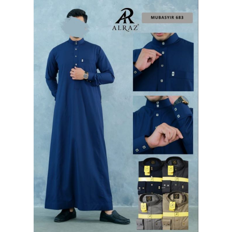 Jubah Al Raz Woll Design Mubasyir/Jubah Saudi /Gamis Ikhwan /Jubah woll