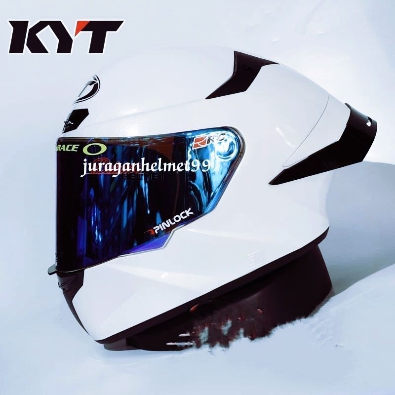 Helm Full face KYT TT Course Putih Paket Ganteng