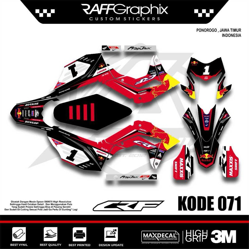 Decal crf 150l- sticker crf terbaru- decal crf terbaru-decal crf hitam-crf 150l