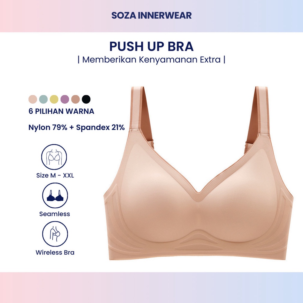 1212 Product HOT Push Up Bra Wanita 11 Busa Tipis Tanpa Kawat Seamless Bra Halus Lembut Tidak Membek