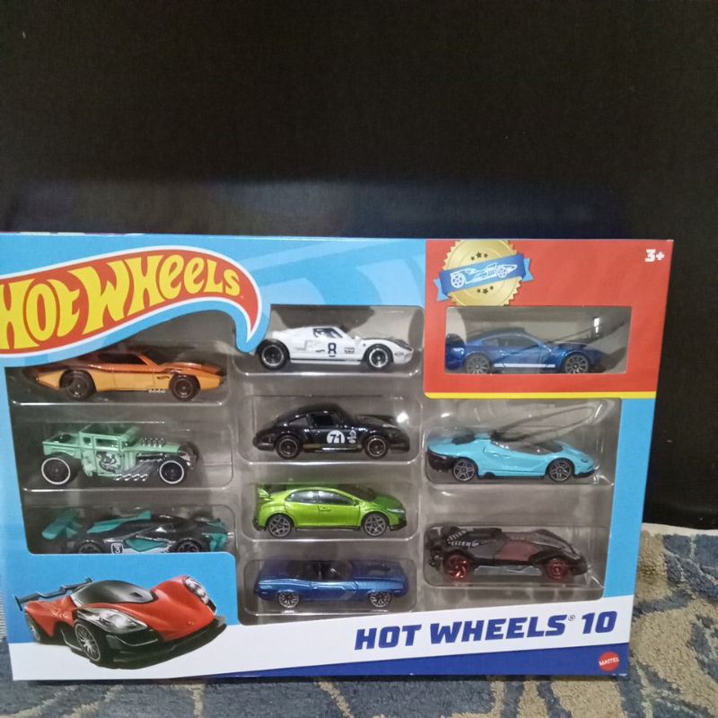 hot wheels 10 gift pack bone shaker/porsche 356 outlaw/lamborghini sc20/honda civic type r