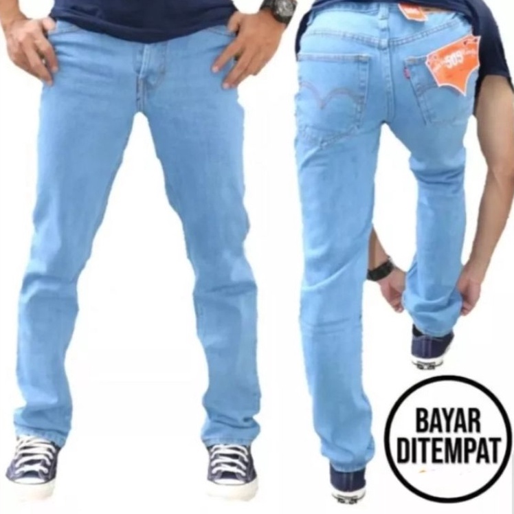 ART K65V COD  Celana Jeans Panjang Standar Reguler Pria Laki2 Lelaki Cowo Cowok Dewasa  Standart  St