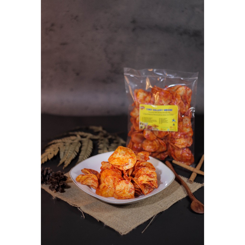 

KERIPIK BALADO SANJAI BALADO BENTUK BULAT ASLI PADANG