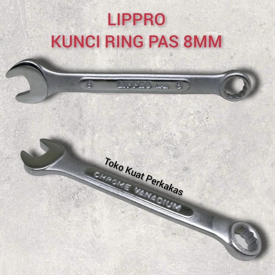 LIPPRO Kunci Ring Pas 8mm
