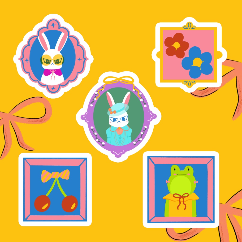 

Friends in Frames Glitter Laminated Stickers - Ruppa Ruppi