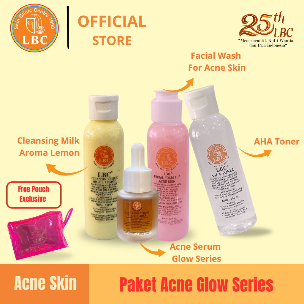 LBC Paket Acne Glow Series/Acne Skin (FREE POUCH)