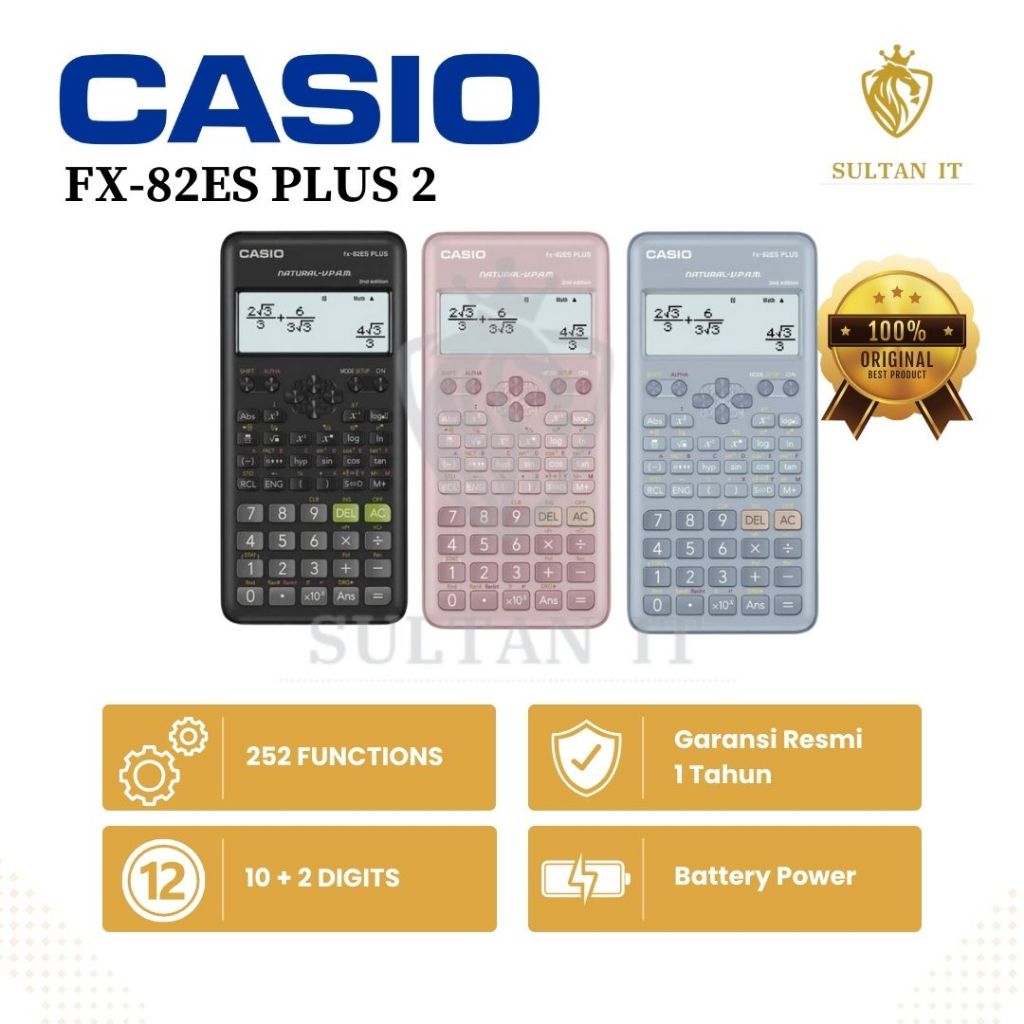 

Kalkulator Casio FX-82ES Plus 2nd Edition ORIGINAL , KALKULATOR CASIO FX 82CW