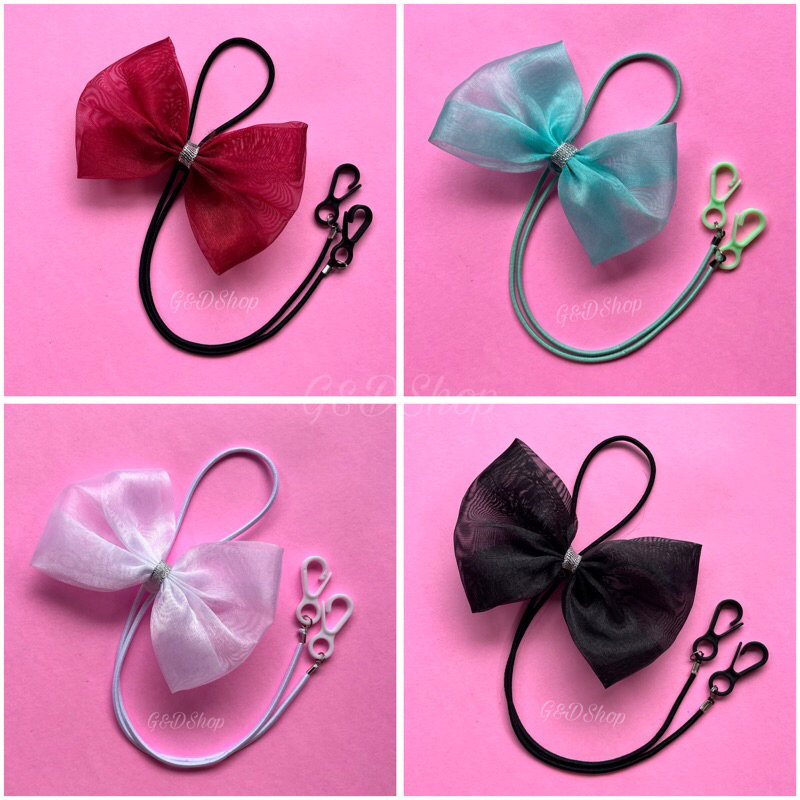 Strap masker PITA hijab korea aesthetic/Strap masker lucu/Strap masker 2 in 1/ Strap masker pita bes