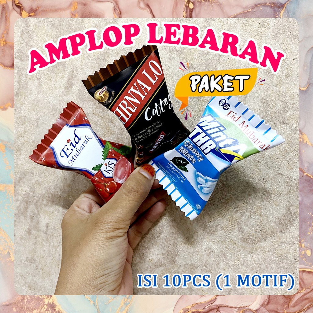 

Amplop Lebaran motif Permen terbaru 2024 1 pack ( 10 pcs ) Lucu Unik Motif banyak Bisa pilih
