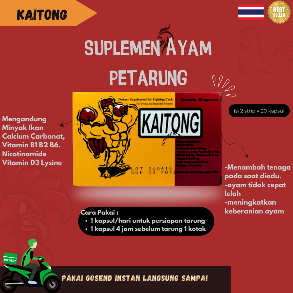 Kaitong Suplemen Ayam Petarung ORi Thailand